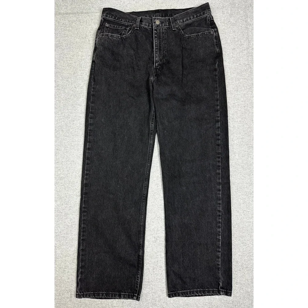 Vintage Levis 565 Jeans Mens 32x32 Black Loose Fit Wide Leg Denim